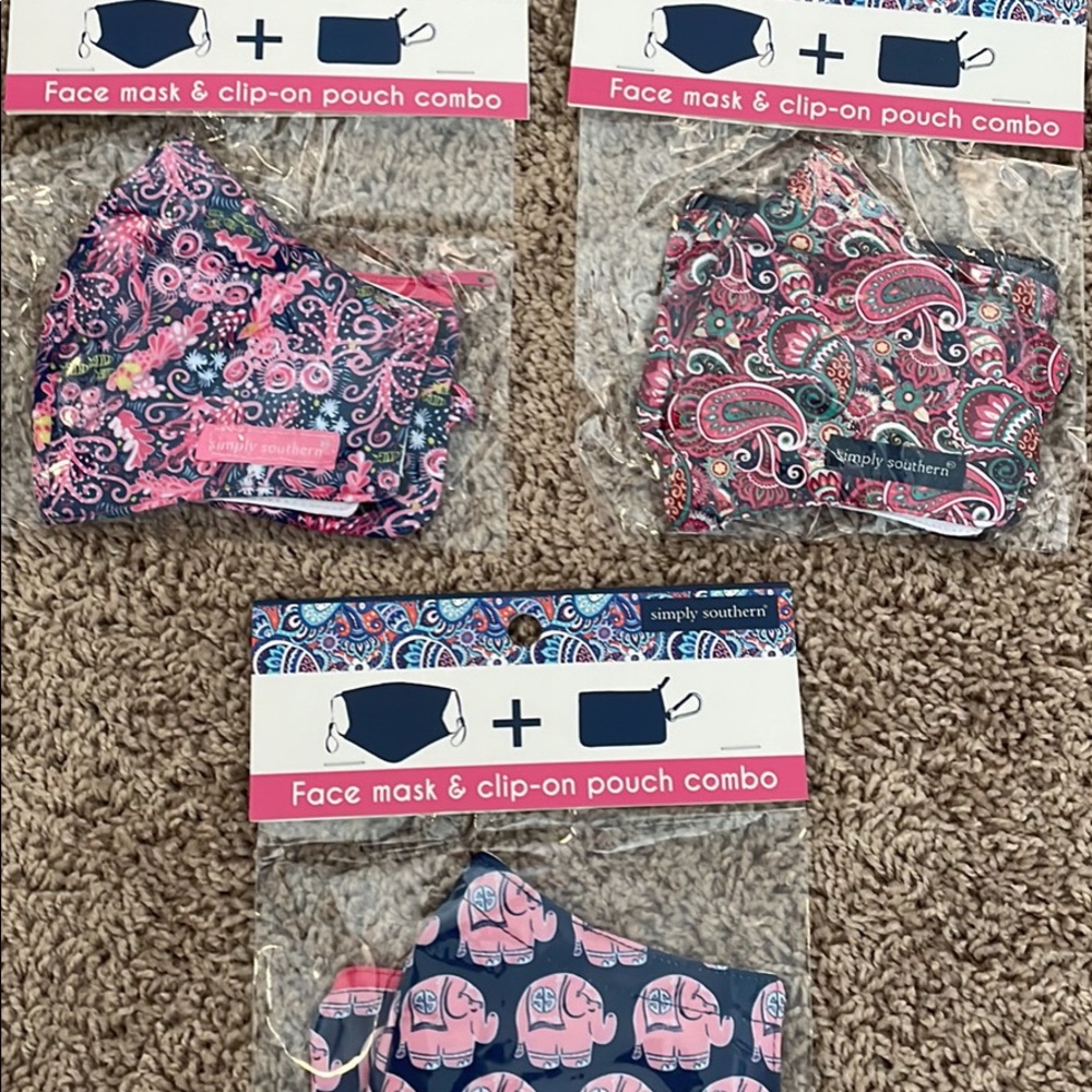 Simply Southern Masks and Pouch